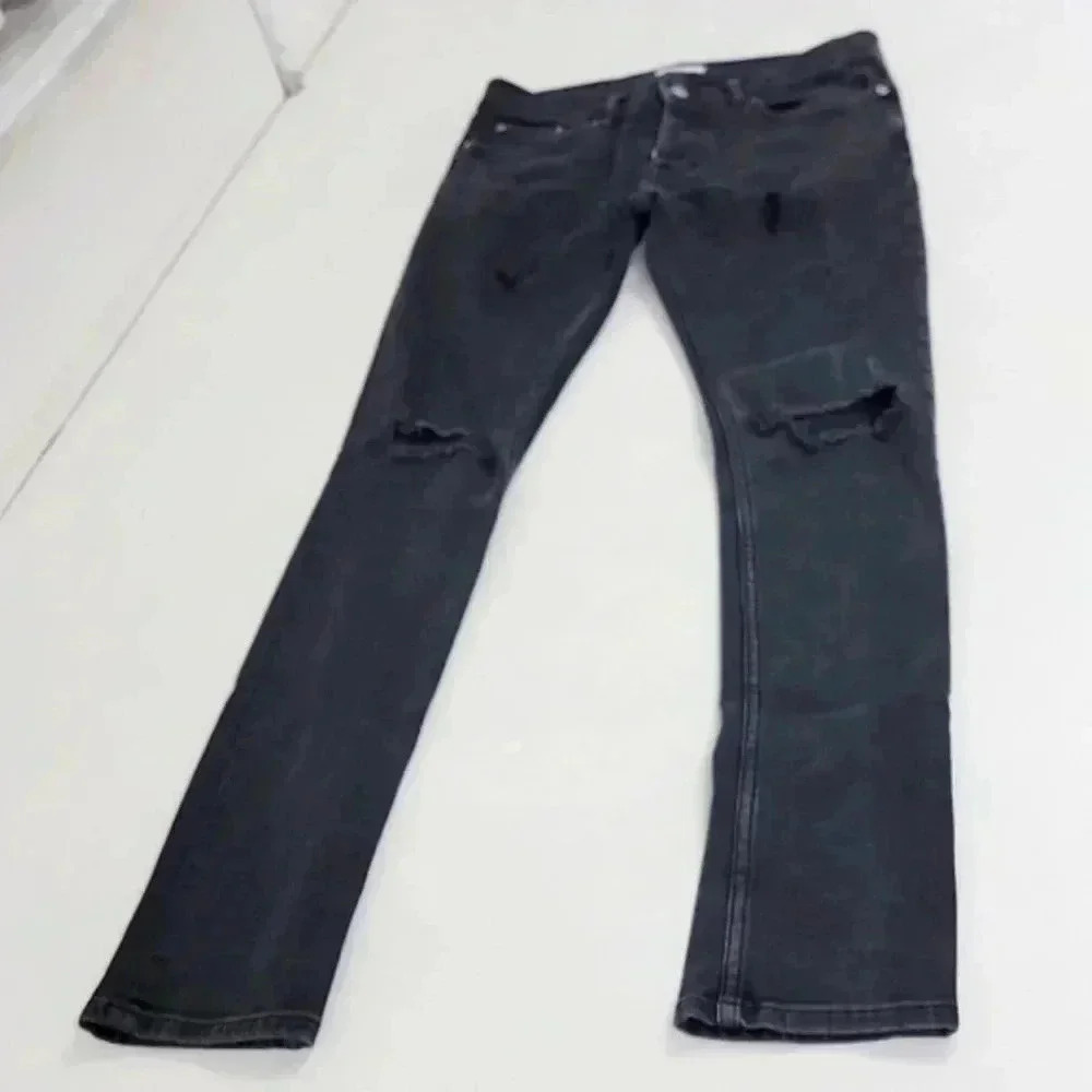Sandro Distressed High Rise Jeans - Picture 2 of 9